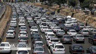 ترافیک سنگین در آزادراه قزوین_کرج_ تهران