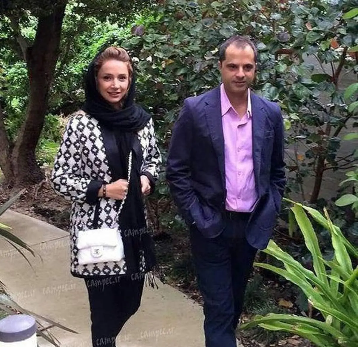 شبنم قلی خانی به همراه همسرش