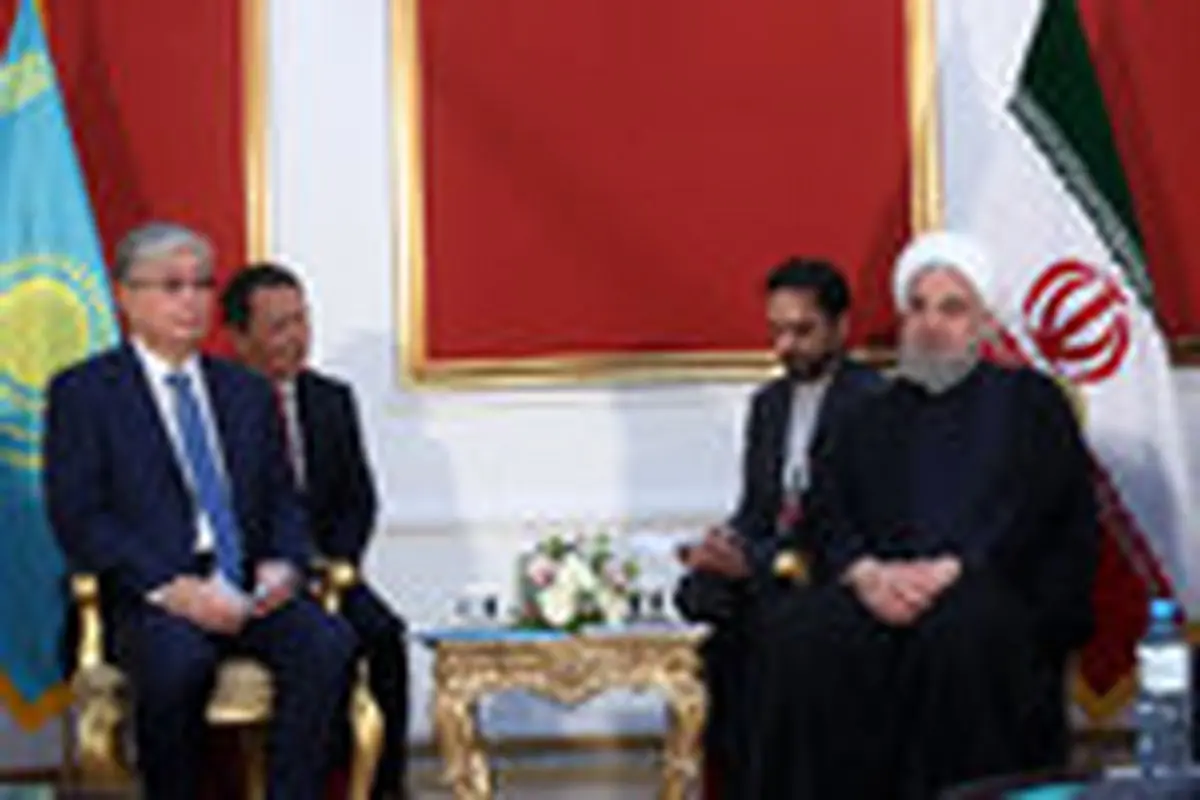 دیدار روحانی با رئیس‌جمهور قزاقستان