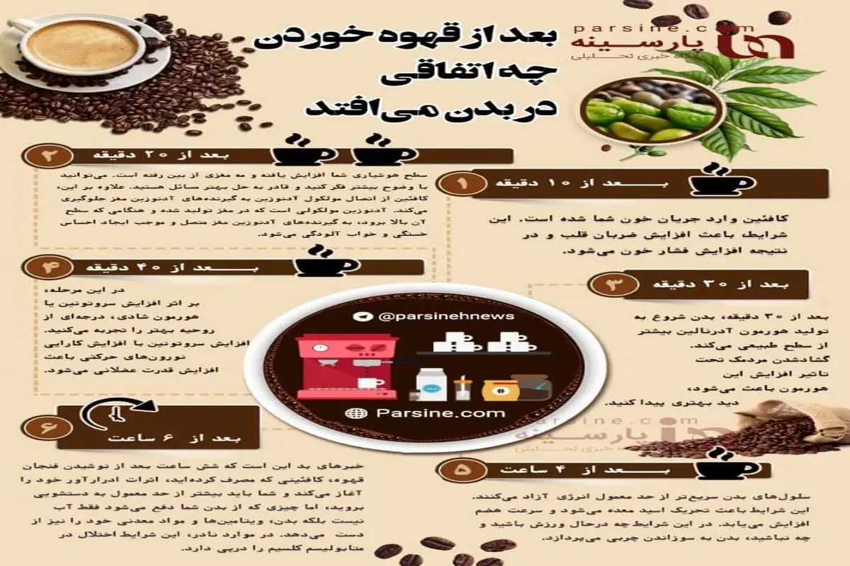 بعد از قهوه خوردن چه اتفاقی در بدن می افتد⁉