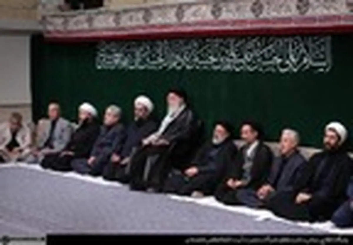 مراسم عزاداری هیئت‌های دانشجویی با حضور رهبر انقلاب