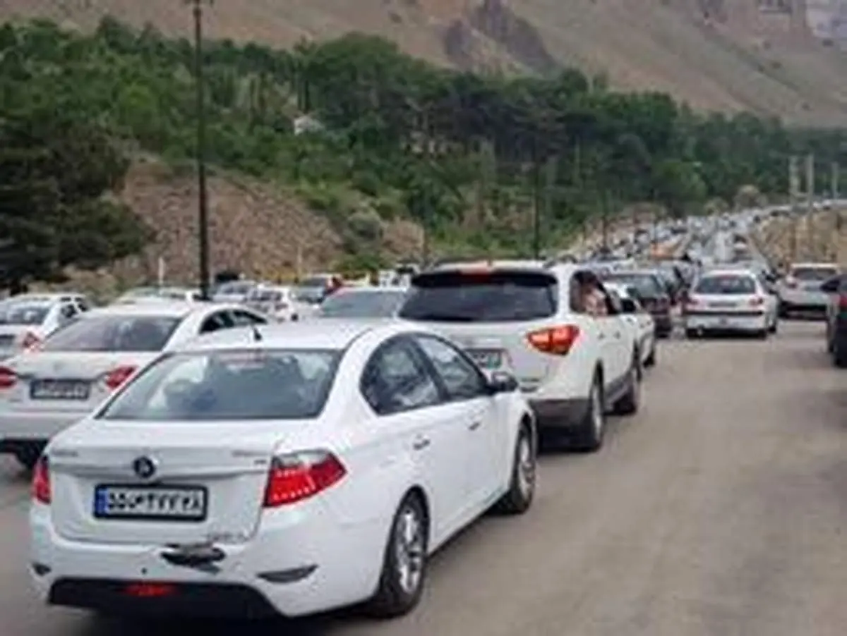 ترافیک سنگین در جاده هراز
