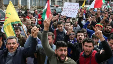 تظاهرات مخالفان «چشمه صلح» در لندن