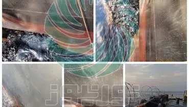 اولین تصاویر از محل اصابت موشک به نفتکش ایرانی سابیتی