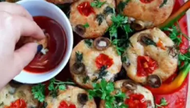 دستور تهیه مافین پیتزا