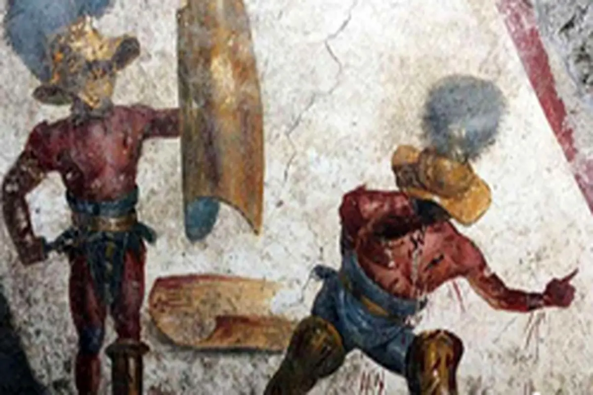 کشف تصاویر باستانی گلادیاتور‌ها در شهر پمپئی ایتالیا