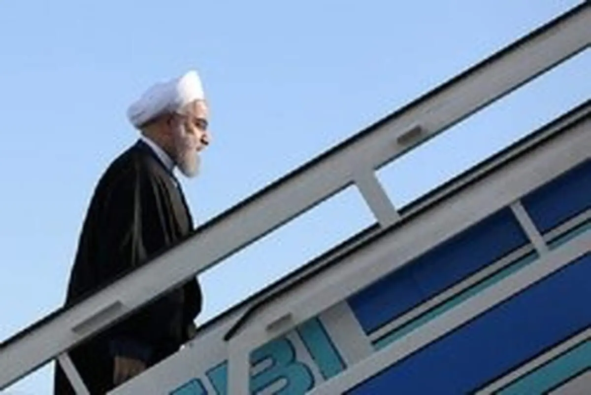 روحانی باکو را به مقصد تهران ترک کرد
