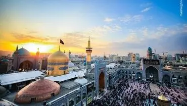 غروب زیبای خورشید در حرم امام رضا(ع)+عکس