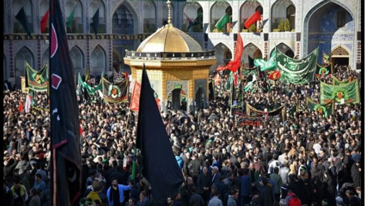 فیلم| عزاداری هیات ثامن‌الحجج تفت در مشهد مقدس