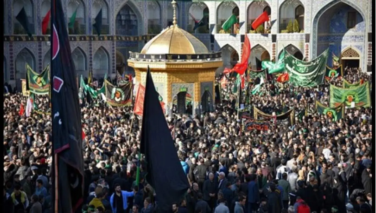 فیلم| عزاداری هیات ثامن‌الحجج تفت در مشهد مقدس