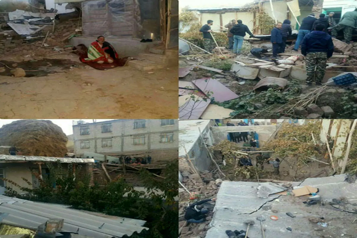 تصاویری از خسارت زلزله در ترکمانچای