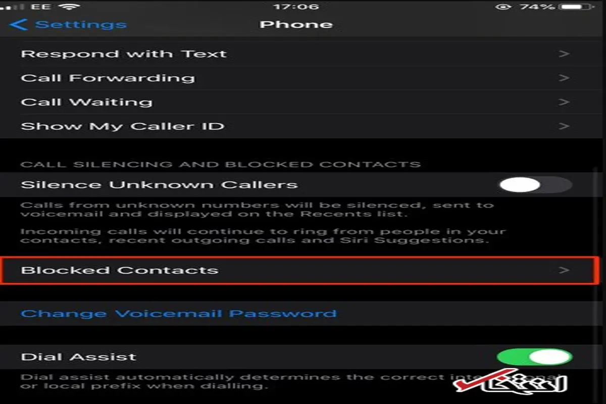۴ روش مختلف برای بررسی فهرست مخاطبان مسدود شده در آیفون