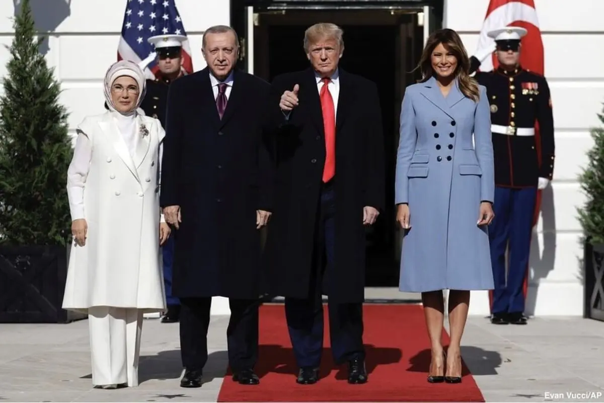 پوشش همسران ترامپ و اردوغان در کاخ سفید + عکس