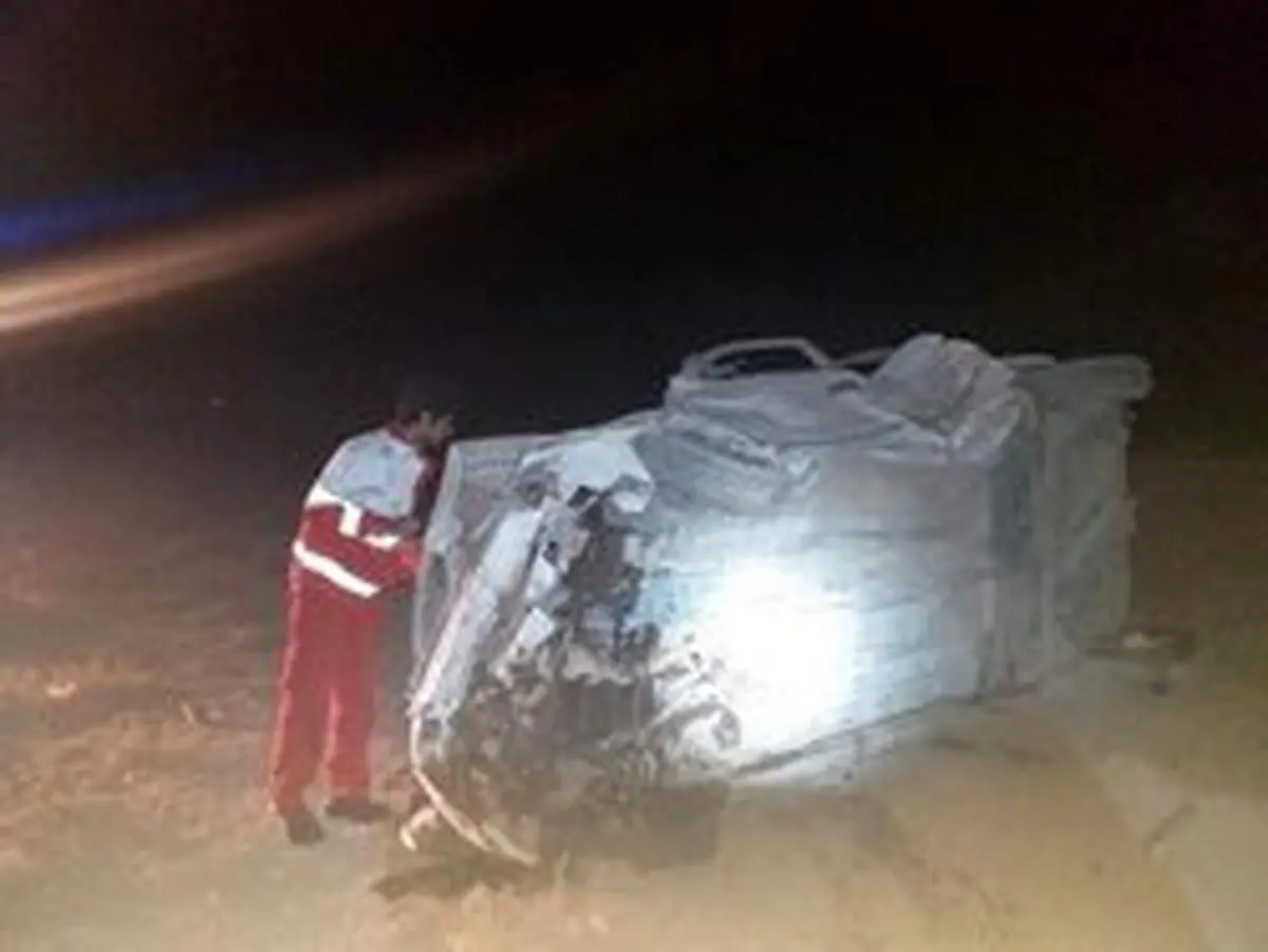 جان باختن در دم ۵ سرنشین سمند در تصادف با تریلی