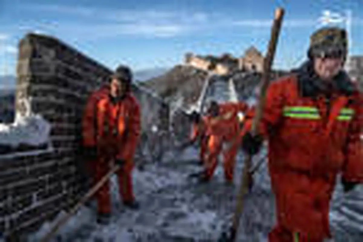 دیوار چین یخ زد