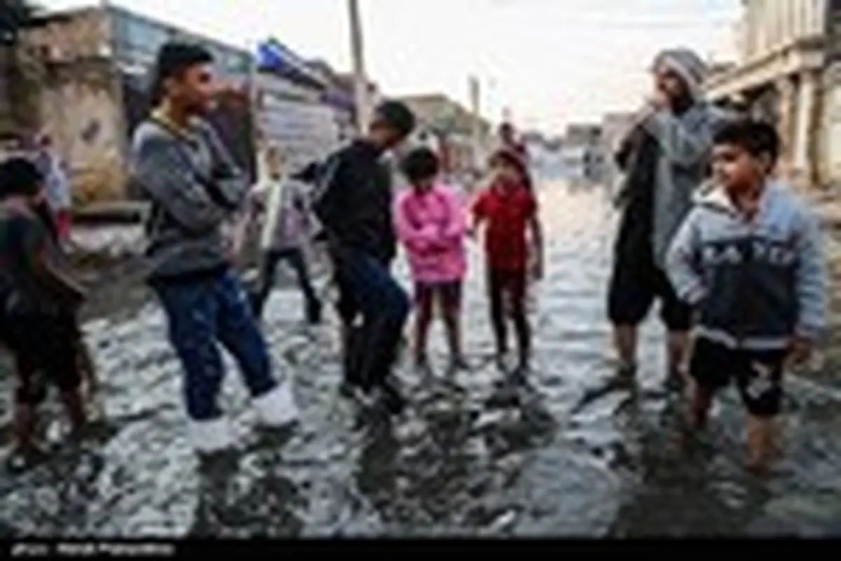 طغیان فاضلاب در خیابان‌های شهر کوت عبدالله - خوزستان
