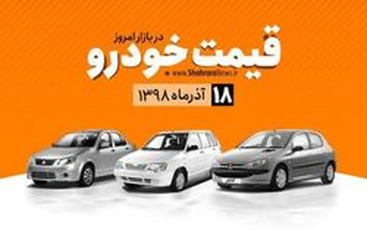 قیمت خودرو‌های داخلی و خارجی امروز ۱۸ آذر ۹۸