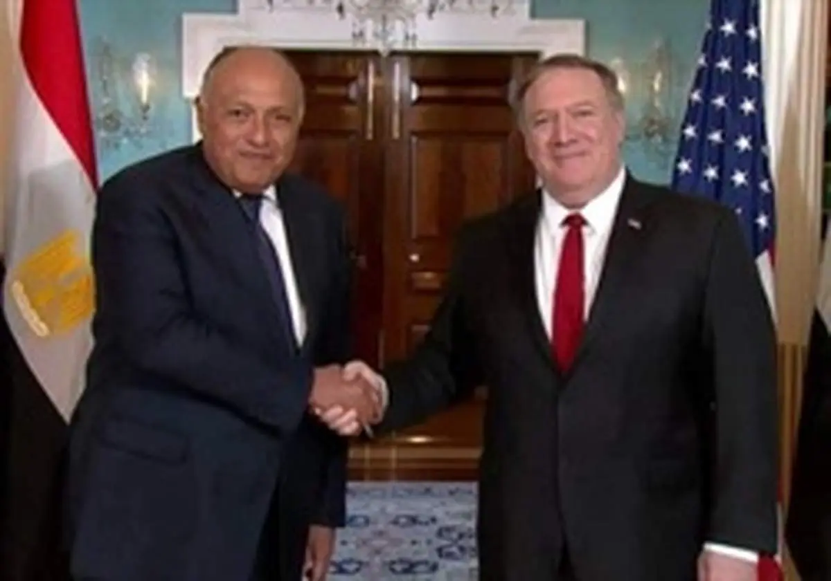 تماس تلفنی پمپئو با وزیر خارجه مصر