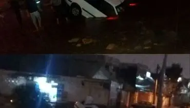 عکس/سقوط یک خودرو در چاه شرکت آب و فاضلاب اهواز!