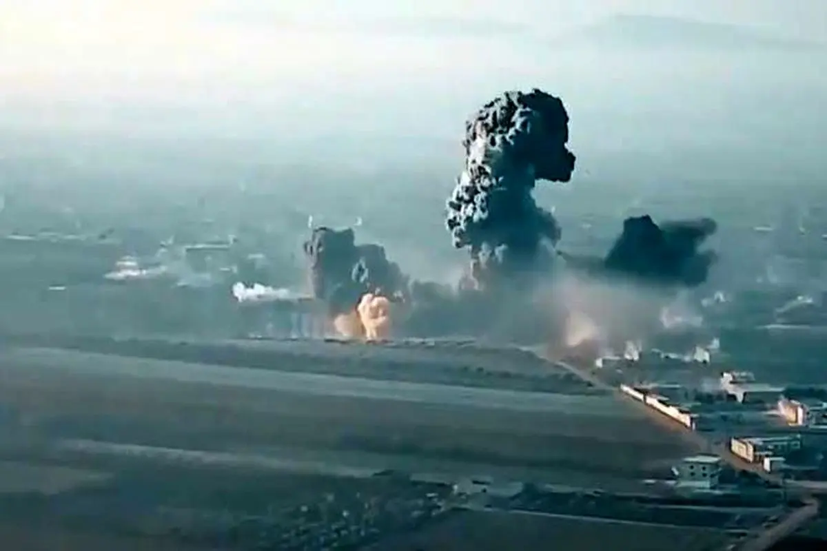 لحظه وقوع «ابر انفجار» در خاک سوریه+ فیلم