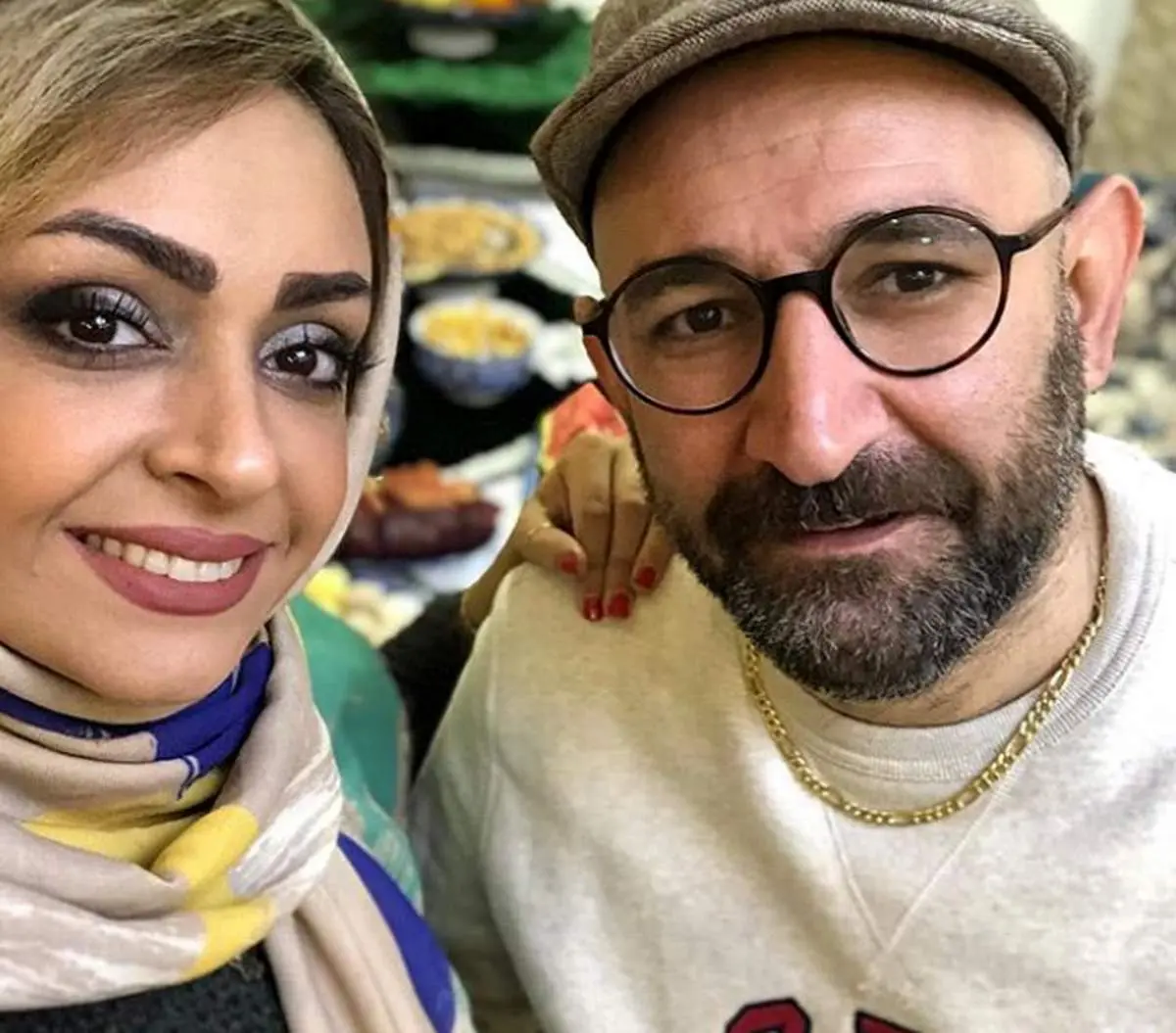 سلفی یلدایی اوس موسی و همسرش