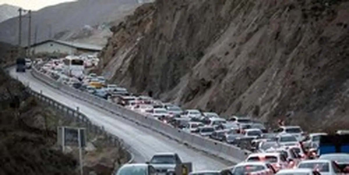 ترافیک سنگین در محور کندوان و حجم زیاد خودرو در هراز