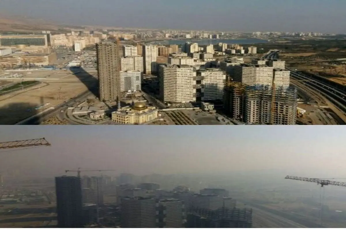 تفاوت یک روز آلوده و پاک در تهران +عکس