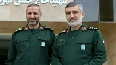 پیام خانواده شهید حاجی‌زاده به فرمانده جدید هوافضای سپاه؛ انگشتر جدید به سردار موسوی اهدا شد