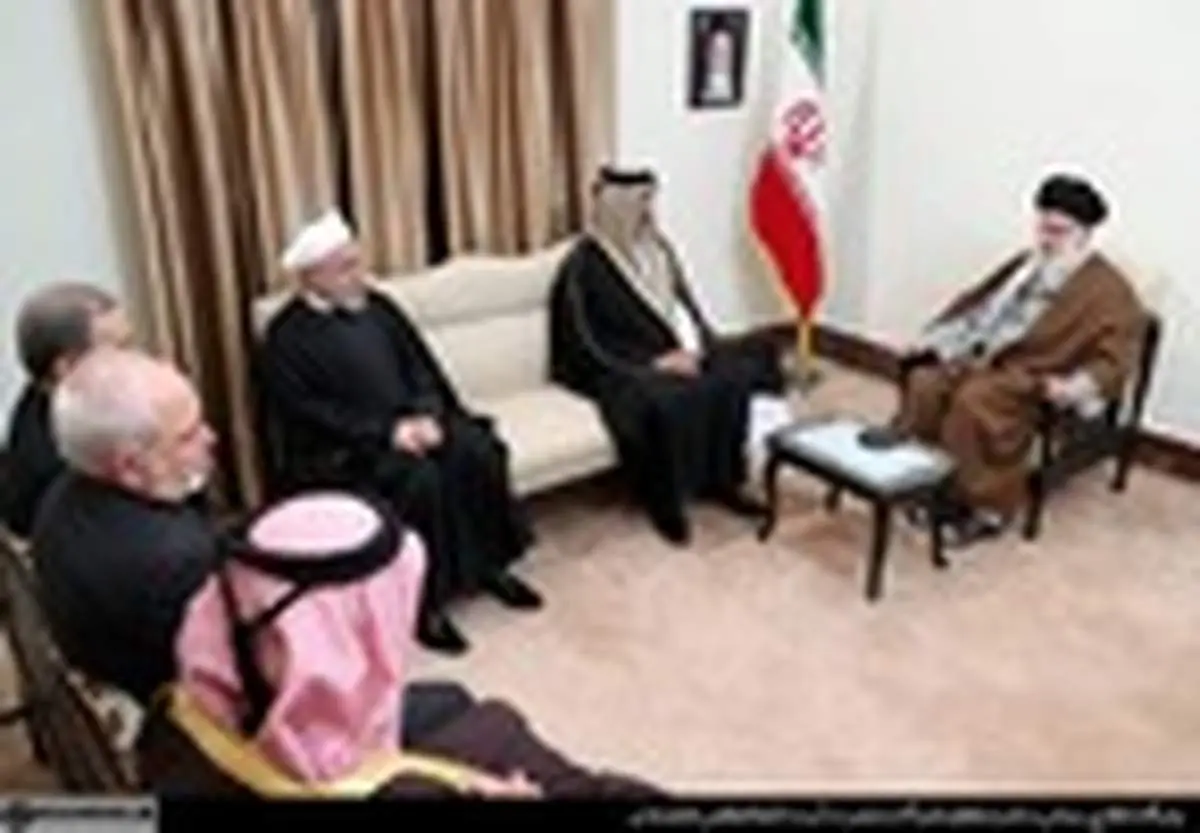 دیدار امیر قطر و هیئت همراه با رهبر انقلاب