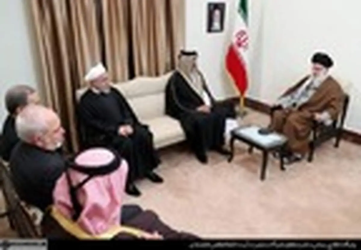 دیدار امیر قطر و هیئت همراه با رهبر انقلاب