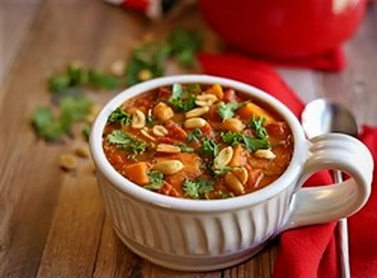 دستور پخت سوپ بادام زمینی