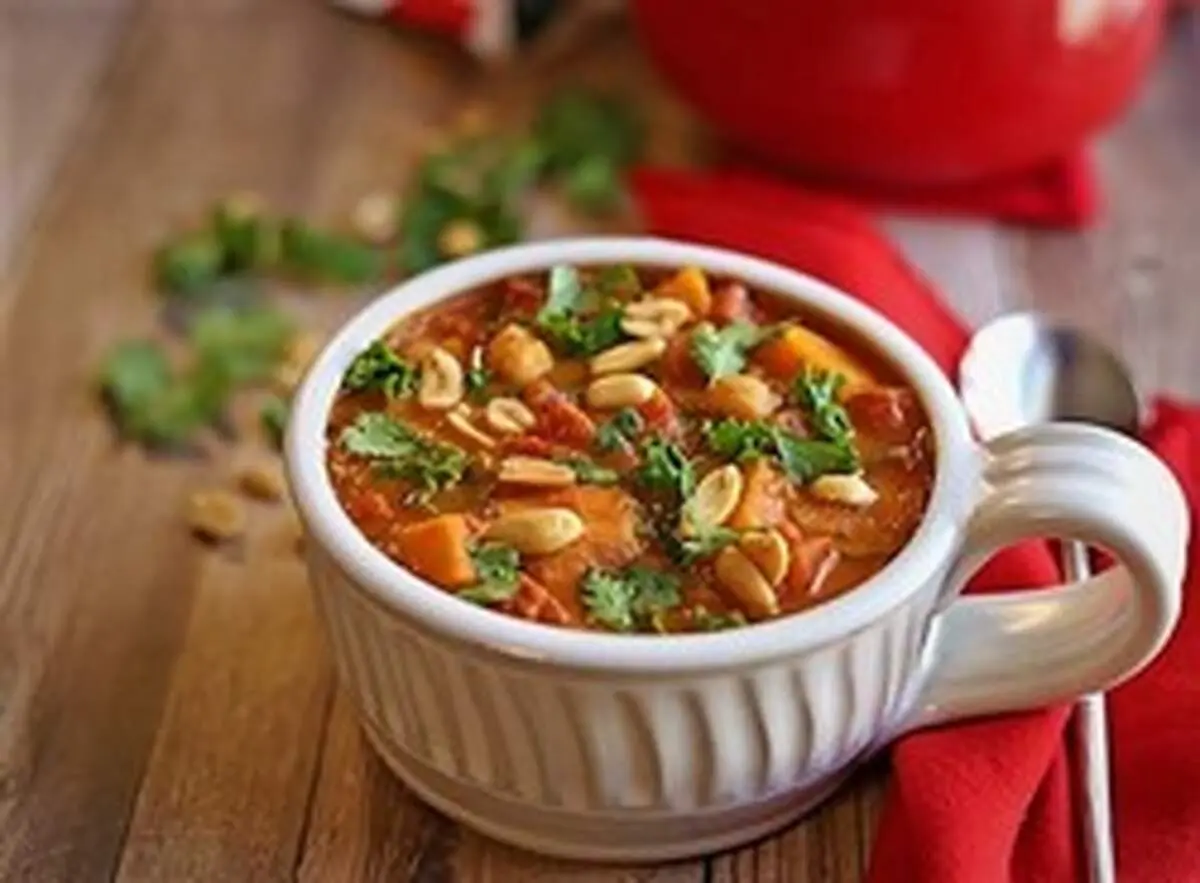 دستور پخت سوپ بادام زمینی