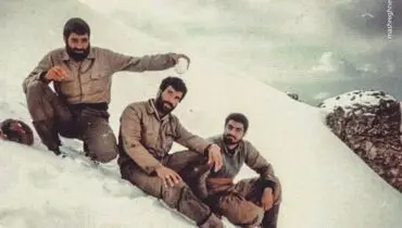 عکس کمتر دیده شده از سپهبد سلیمانی در برف