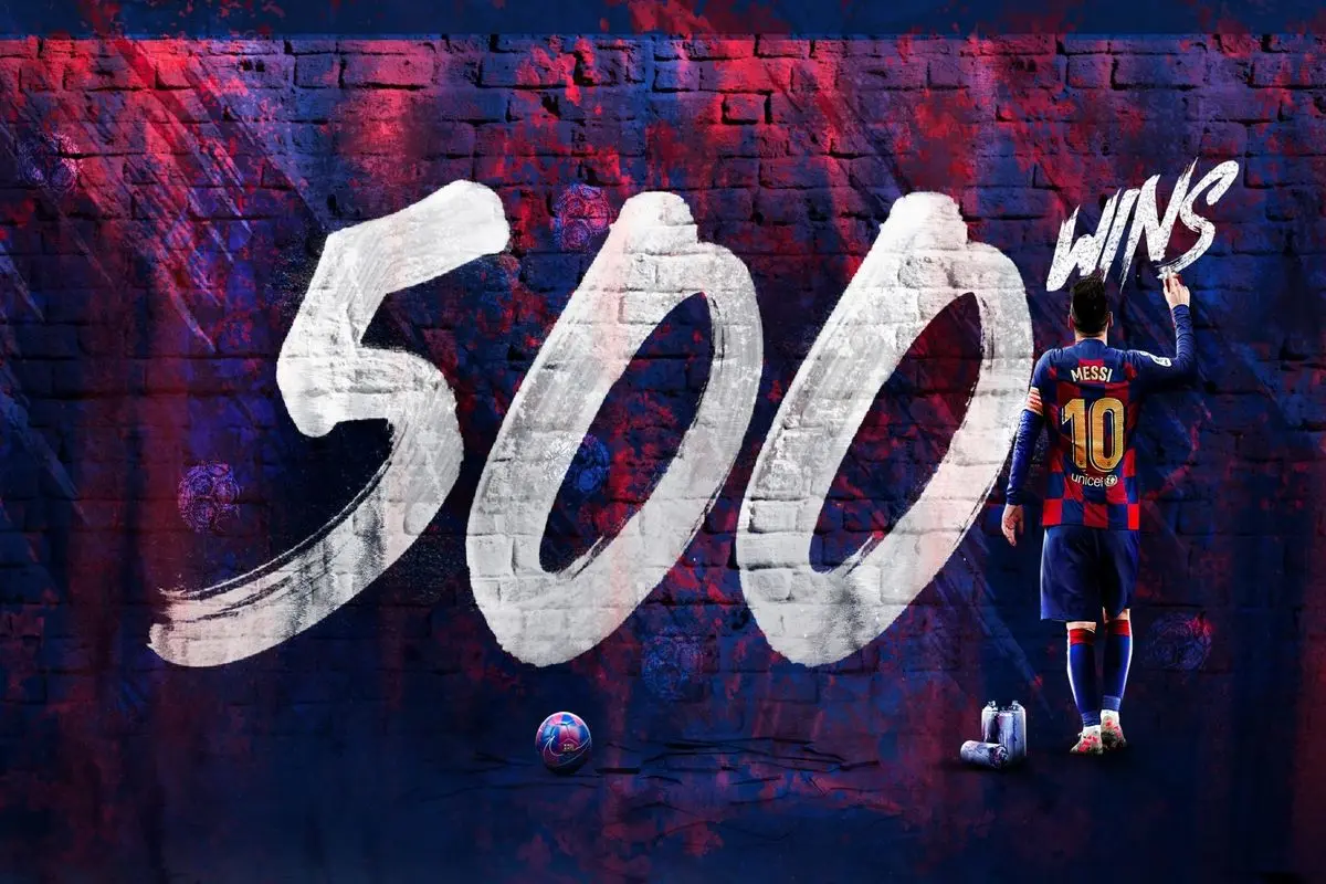 عکس/لیونل مسی به رکورد ۵۰۰ پیروزی با پیراهن بارسلونا رسید