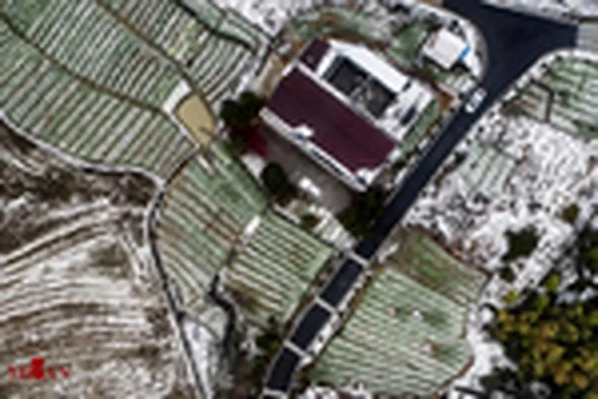 تصاویر هوایی از طبیعت برفی در چین