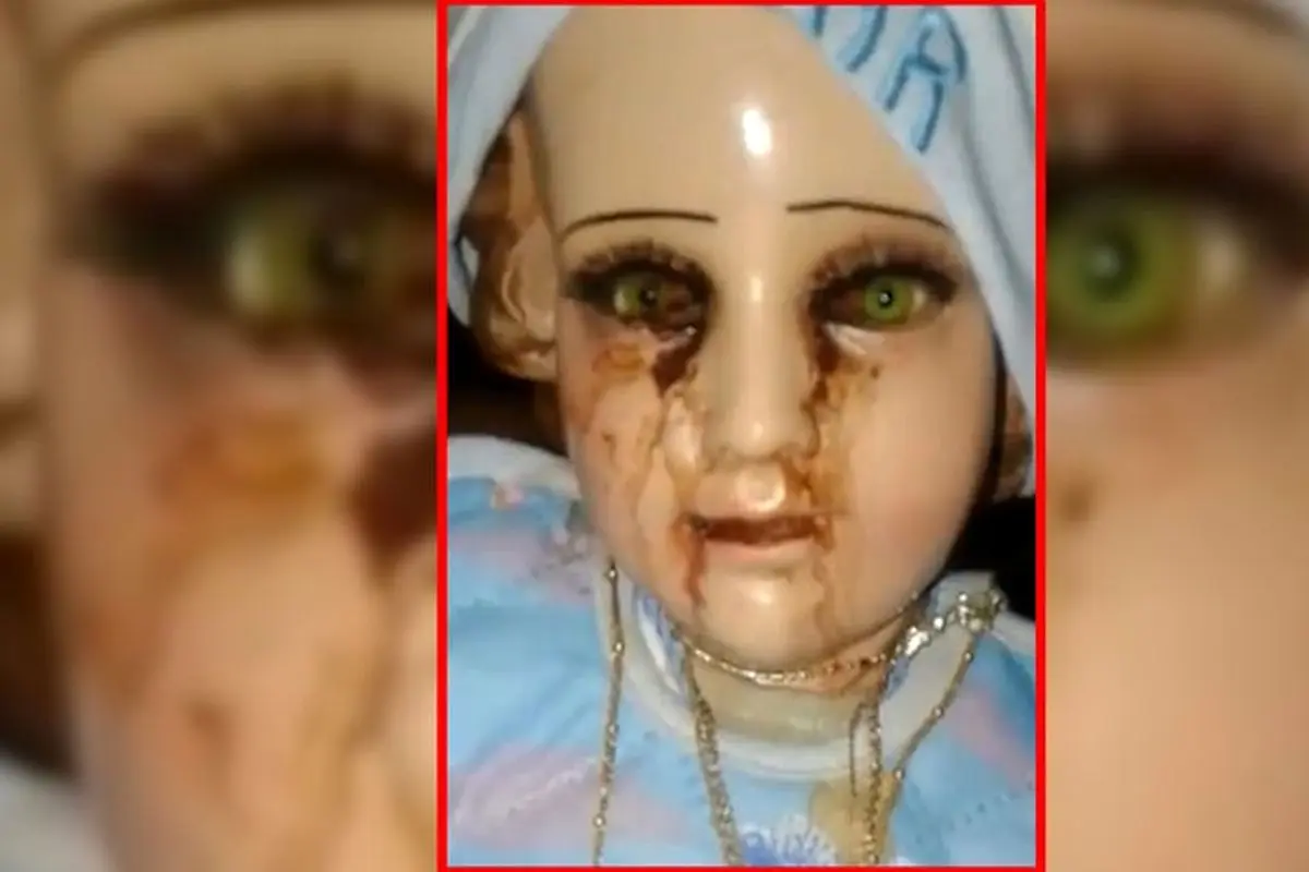 خون گریه کردن یک عروسک در مکزیک +عکس