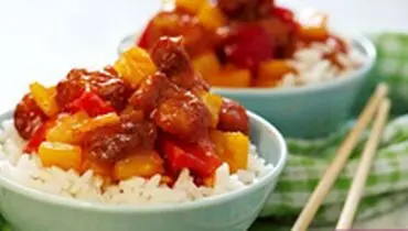 دستور پخت خوراک مرغ چینی با طعم ترش و شیرین