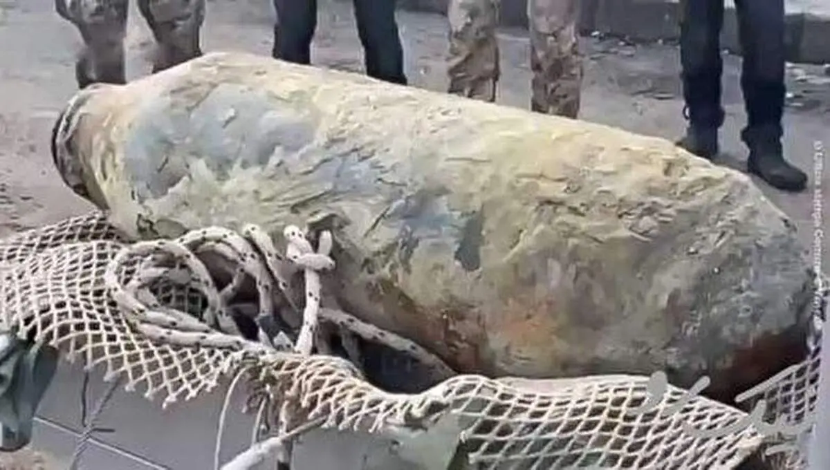 ویدیو/کشف بمب عمل‌نکرده از زمان جنگ جهانی دوم در «ونیز»