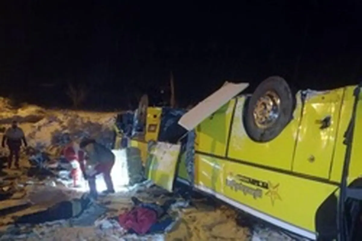 جزئیات واژگونی اتوبوس مشهد - باکو در شهرستان میانه