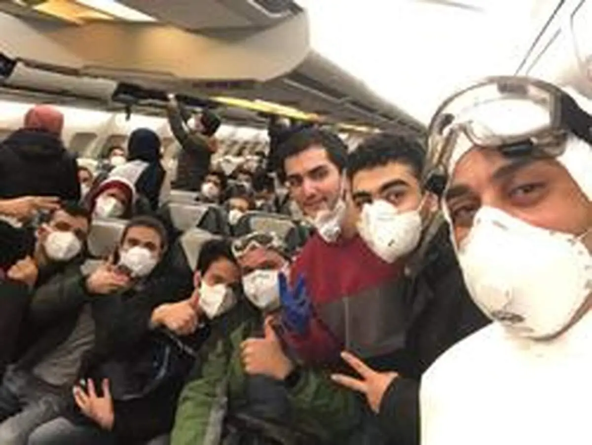 تصویر دانشجویان بازگشته از ووهان ۱۴ روز پس از قرنطینه