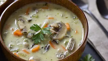 طرز تهیه سوپ شیر و خامه با قارچ