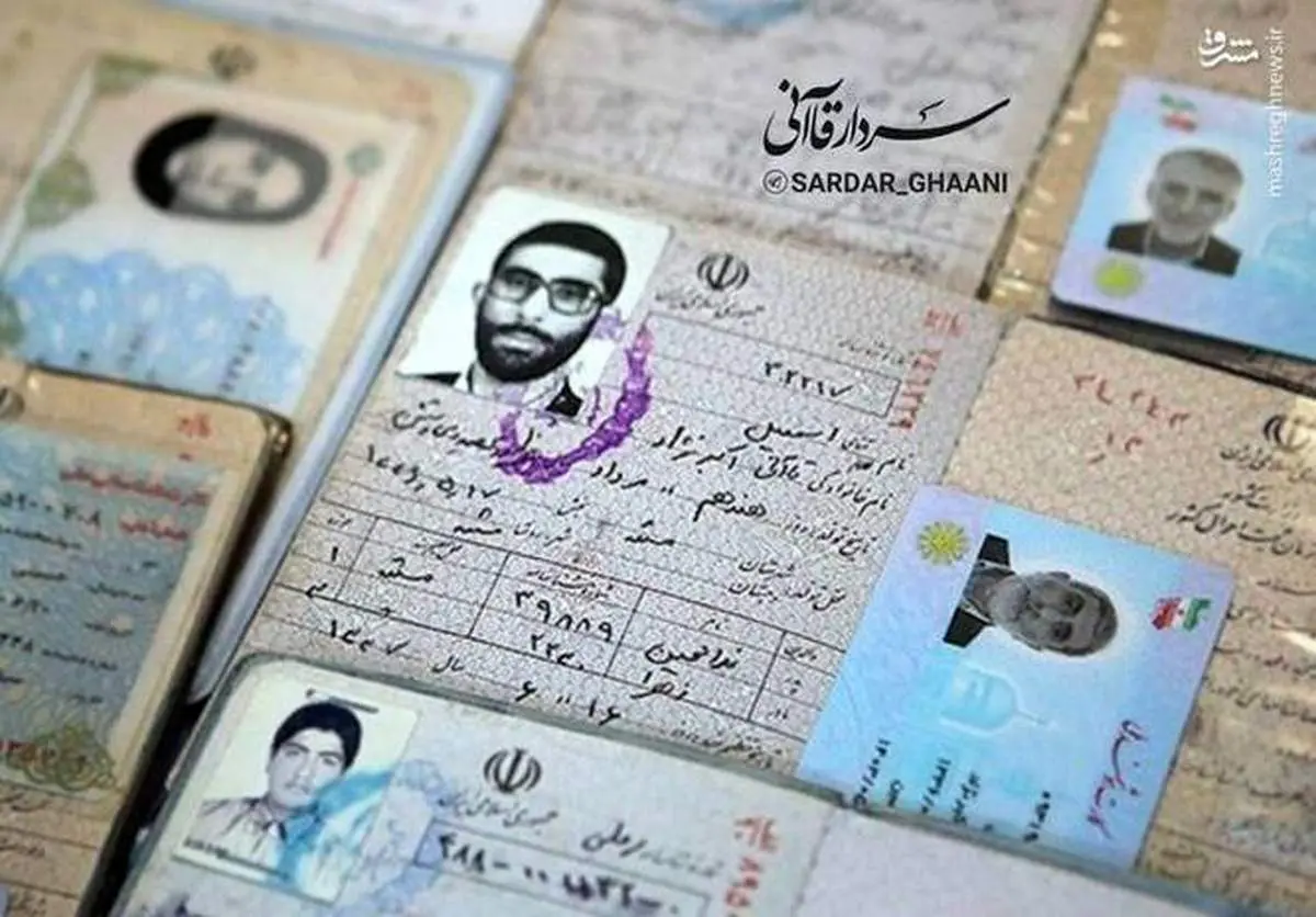 عکس| شناسنامه سردار اسماعیل قاآنی