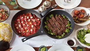 طرز تهیه کباب تابه‌ای زعفرانی