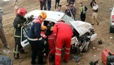 تصادف نیسان وانت با پراید ۶ مصدوم برجای گذاشت