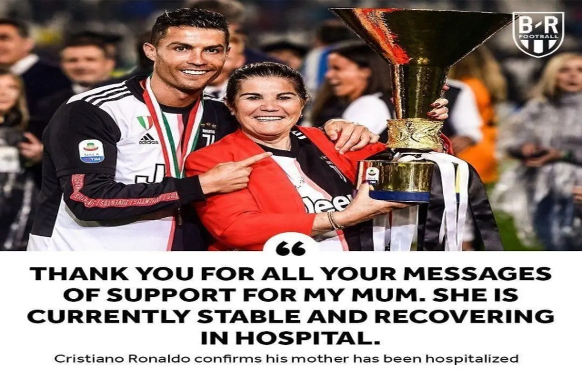 رونالدو از بهبودی حال مادرش خبر داد