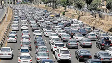 ترافیک سنگین در آزادراه قزوین_کرج_تهران