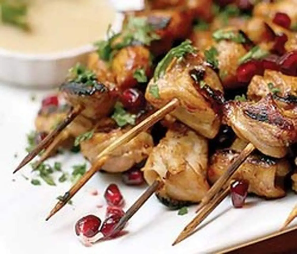 دستور تهیه جوجه کباب با سس انار