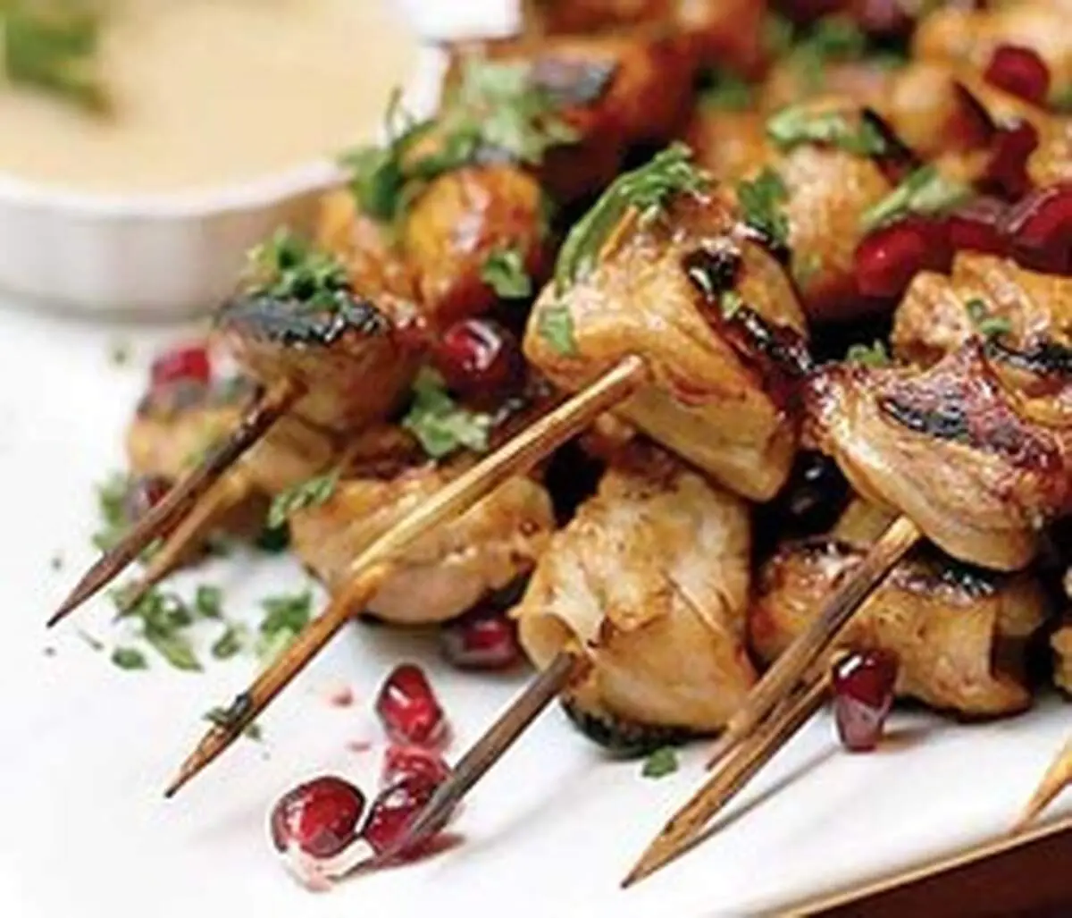 دستور تهیه جوجه کباب با سس انار