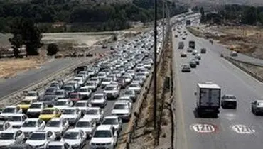 ترافیک سنگین در آزادراه تهران - قم