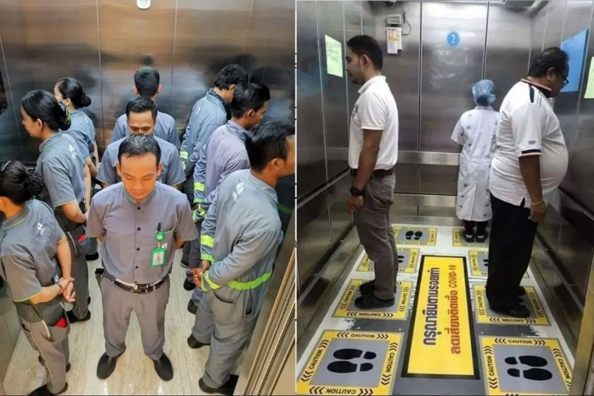 آموزش ایستادن در آسانسور در تایلند! + عکس
